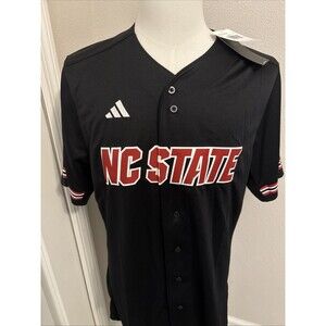 Men’s Large Adidas NC State Wolfpack Baseball Jersey Embroidered Blank